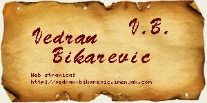 Vedran Bikarević vizit kartica
